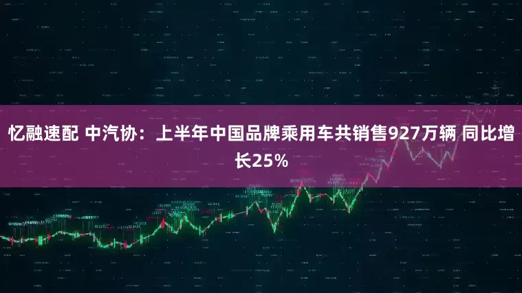 忆融速配 中汽协：上半年中国品牌乘用车共销售927万辆 同比增长25%